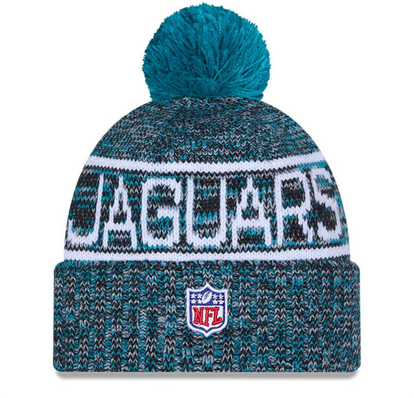Jacksonville Jaguars New Era NFL 2025 Sideline Cold Weather Sport Knit Bobble Hat