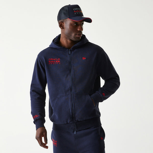 Red Bull Racing New Era Oversized Zip Thru Navy Hoody