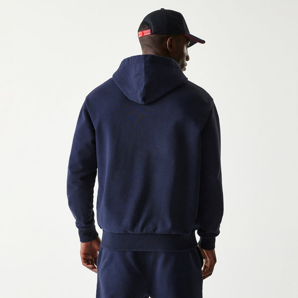 Red Bull Racing New Era Oversized Zip Thru Navy Hoody