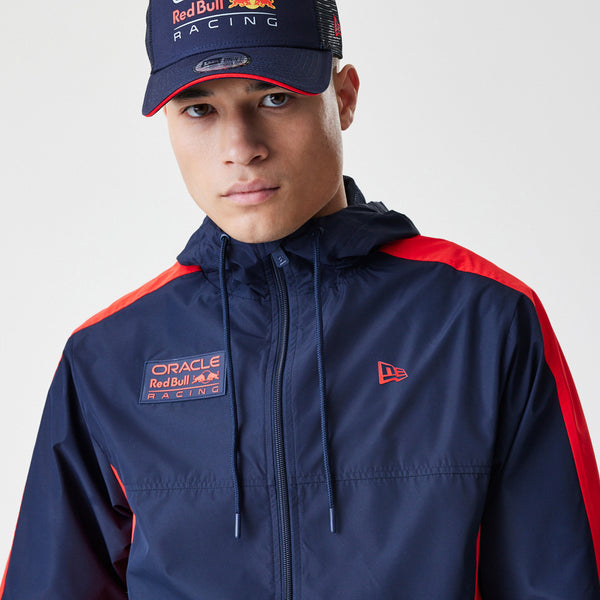 Red Bull Racing New Era Windrunner Hooded Navy Jacket - pumpheadgear, baseball caps