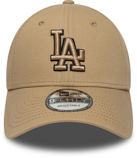 Los Angeles Dodgers New Era Baseball Cap 9Forty Team Outline Camel Cap