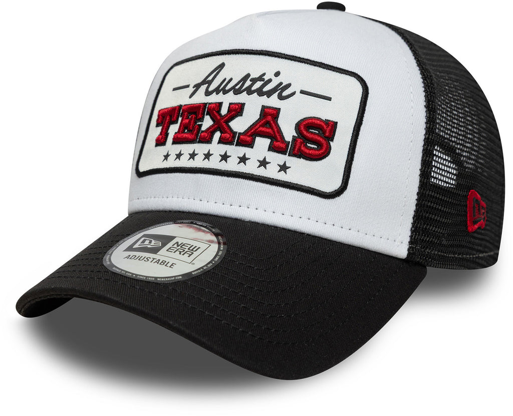 Austin Texas New Era black trucker cap