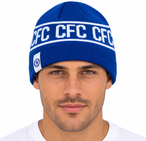 Chelsea FC New Era Skull Knit Beanie Hat – Official Football Fanwear - pumpheadgear, baseball caps