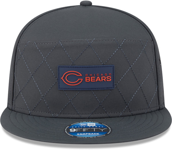 Chicago Bears 9FIFTY NFL sideline snapback cap front view with Bears logo - pumpheadgear, baseball caps