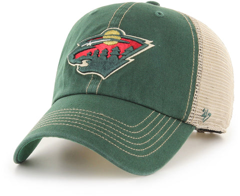 Minnesota Wild 47 Brand Clean Up Vintage Dark Green Trawler NHL Team Cap