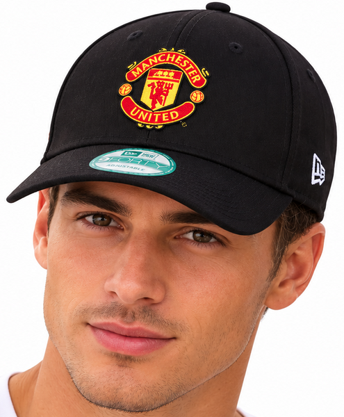 Manchester United FC New Era 9Forty Team Basic Black Cap - pumpheadgear, baseball caps