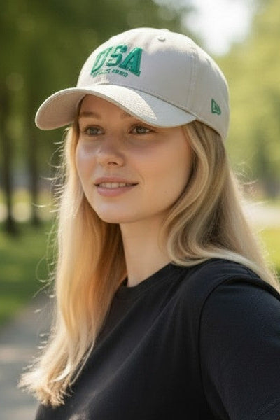 Womens New Era USA Baseball Cap 9TWENTY Adjustable Relaxed Fit Grey Cap - pumpheadgear, baseball caps