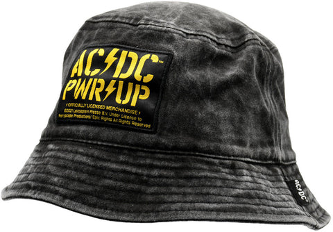 AC/DC Pwr Up Vintage Black Bucket Hat