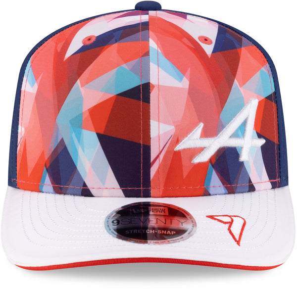 Front view Alpine F1 cap with team logo and Jack Doohan design
