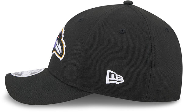 Baltimore Ravens logo embroidery on official New Era 9FORTY NFL cap