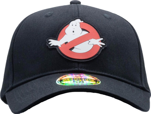 Ghostbusters Black Rubber Logo Baseball Cap