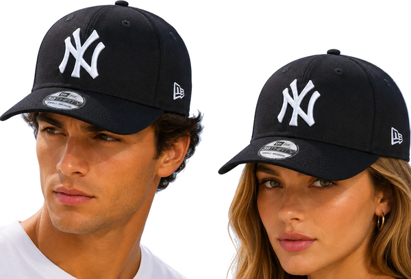 Gorra de béisbol azul marino elástica 3930 League Basic de New Era de los Yankees de Nueva York