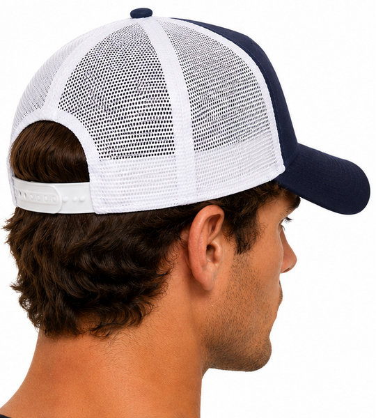New York Yankees Navy/White Mesh Back Clean New Era Trucker Cap - pumpheadgear, baseball caps