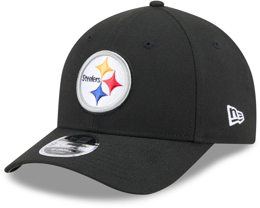 Pittsburgh Steelers NFL baseball cap by New Era 9FORTY M-Crown black official team hat front view