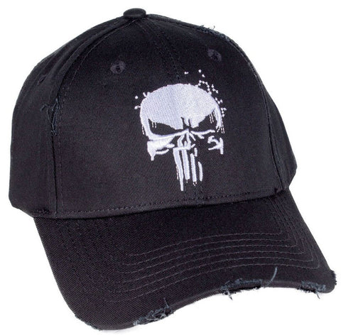 Marvel Comics The Punisher Destroyed Black Cap - pumpheadgear, baseball caps