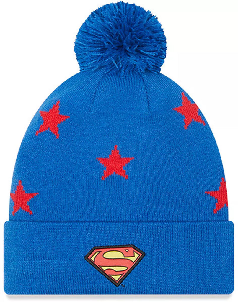 Superman DC Comics New Era Kids Blue Bobble Hat