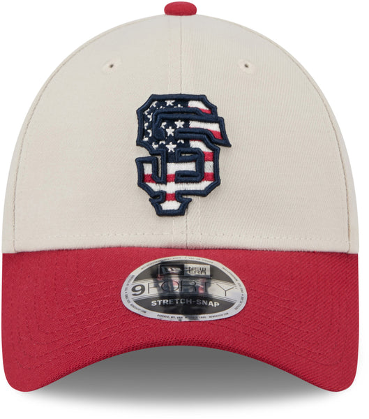 San Francisco Giants 9Forty July 4th MLB Baseball Cap Front View - pumpheadgear, baseball caps